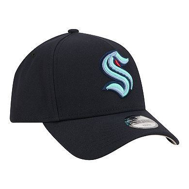 Youth New Era Deep Sea Blue Seattle Kraken 9FORTY A-Frame Adjustable Hat