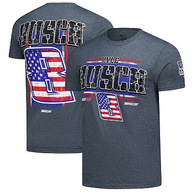 Men's Classic Ink Heather Gray Kyle Busch 3-Spot Lifestyle T-Shirt
