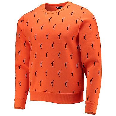 Orange WNBA Logowoman All Over Logo Pullover Sweatshirt