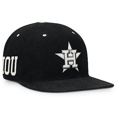 Men's Nike Black Houston Astros Pro Corduroy Structured Snapback Hat