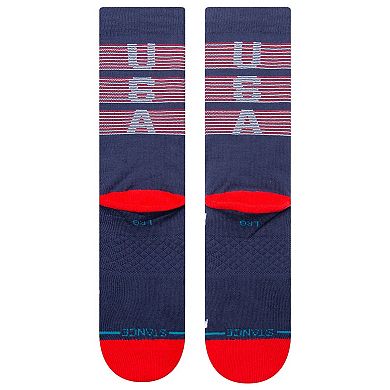 Men's Stance Navy MLB Bars USA Crew Socks