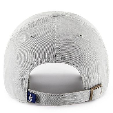 Men's '47 Gray Toronto Maple Leafs Team Clean Up Adjustable Hat