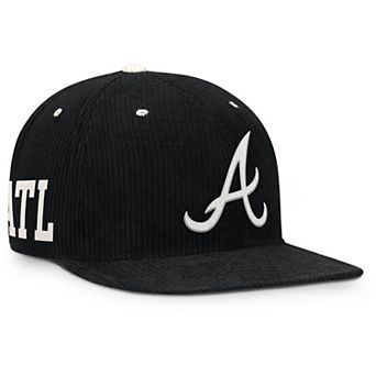 Men's Nike Black Atlanta Braves Pro Corduroy Structured Snapback Hat