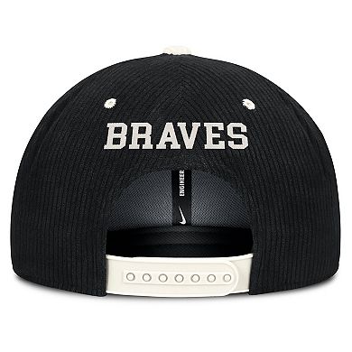Men's Nike Black Atlanta Braves Pro Corduroy Structured Snapback Hat