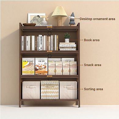 44'' Tall Metal 3 Flip Doors Cabinet for Bedroom, Office, Living Room, Hal