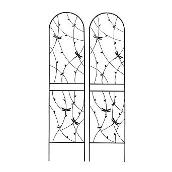 2 Pack Metal Dragonfly Garden Trellis for Climbing Plants, Rustproof Trellis for Flower Vegetables