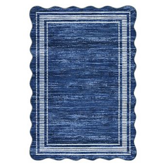 Contemporary Area Rug Machine Washable Vacuum Clean Ultra Thin Stain Resistant Carpet for Bedroom