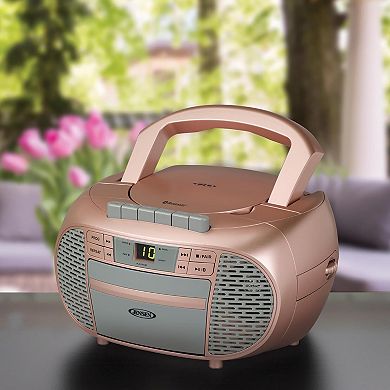 Jensen CD550BT Portable Bluetooth CD Stereo System with AM/FM Radio