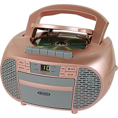 Jensen CD550BT Portable Bluetooth CD Stereo System with AM/FM Radio