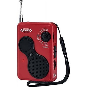 Jensen JEP100 AM/FM Weather Band Portable Radio with LED Flashlight