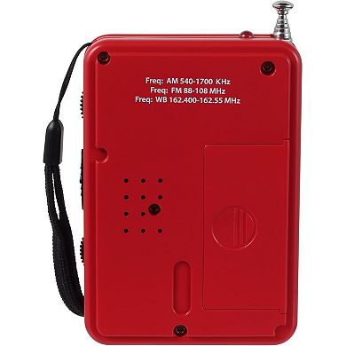 Jensen JEP100 AM/FM Weather Band Portable Radio with LED Flashlight
