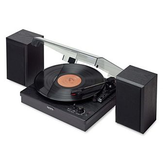 Jensen JTA-315 Dual Bluetooth Turntable (33/45/78 RPM) - 20 watt (Black)