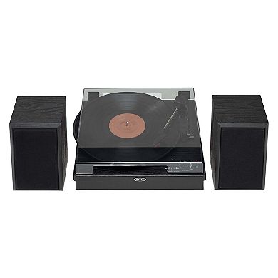 Jensen JTA-315 Dual Bluetooth Turntable (33/45/78 RPM) - 20 Watts (Black)
