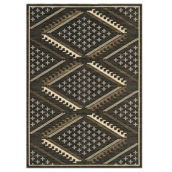 Boho Area Rug Non Slip Vacuum Clean Ultra Thin Stain Resistant Carpet for Bedroom Kitchen Hallway