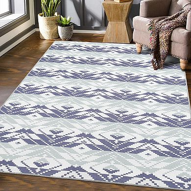 Contemporary Area Rug Machine Washable Low Pile Pet Friendly Ultra Thin Carpet for Kid's Room