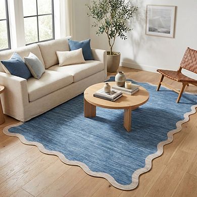 Contemporary Area Rug Machine Washable Vacuum Clean Ultra Thin Stain Resistant Carpet for Bedroom