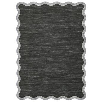 Contemporary Area Rug Machine Washable Vacuum Clean Ultra Thin Stain Resistant Carpet for Bedroom
