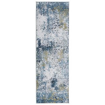 Abstract Area Rug Machine Washable Low Pile Pet Friendly Stain Resistant Carpet for Living Room