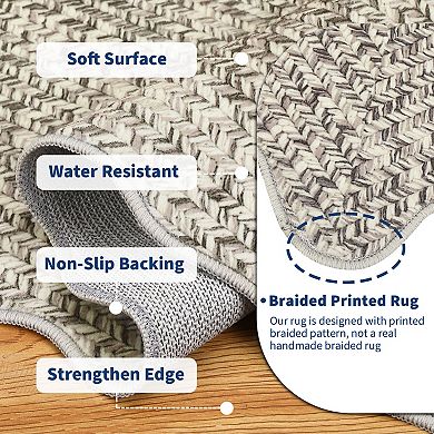 Contemporary Area Rug Machine Washable Low Pile Pet Friendly Foldable Floor Cover for Living Room