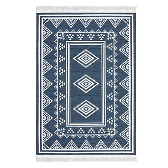 Boho Area Rug Non Slip Vacuum Clean Ultra Thin Stain Resistant Carpet for Bedroom Kitchen Hallway