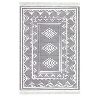 Boho Area Rug Non Slip Vacuum Clean Ultra Thin Stain Resistant Carpet for Bedroom Kitchen Hallway