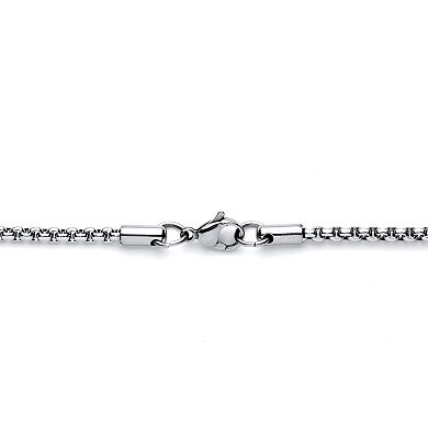 Men's Triple Layer Cross Necklace in Black Ion-Plated Stainless Steel 24"
