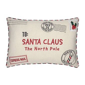 St. Nicholas Square® Faux Linen Letter To Santa Decorative Pillow