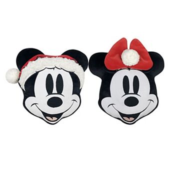 St. Nicholas Square® Disney's Mickey Mouse & Minnie Mouse Heads 2-Pack Throw Pillows