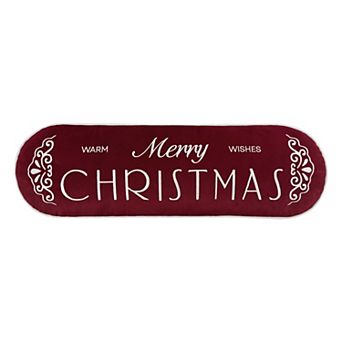 St. Nicholas Square® Warm Wishes Merry Christmas Oval Decorative Throw Pillow