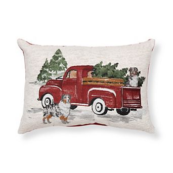 St. Nicholas Square® 14"x20" Truck Tapestry Decorative Throw Pillow