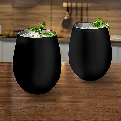 Artland Colton Chalkable Stemless 17-oz. Wine Glasses 2-Piece Set