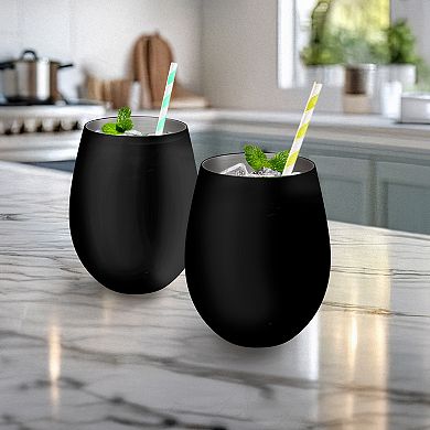 Artland Colton Chalkable Stemless 17-oz. Wine Glasses 2-Piece Set