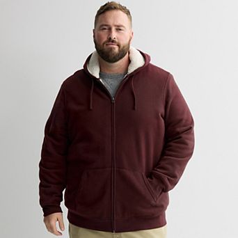 Big & Tall Sonoma Goods For Life® High-Pile Fleece Full Zip Hoodie