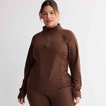 Plus Size Tek Gear® Warm Gear Quarter Zip Pullover