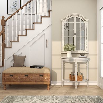 Stella & Eve Half Moon Wood Console Table