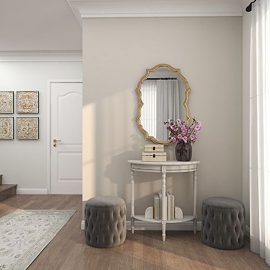 Stella & Eve Half Moon Wood Console Table