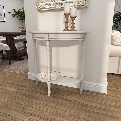 Stella & Eve Half Moon Wood Console Table