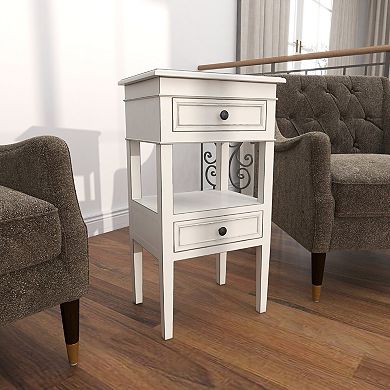 Stella & Eve Wood 2-Drawer Accent Table