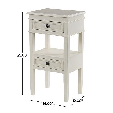 Stella & Eve Wood 2-Drawer Accent Table