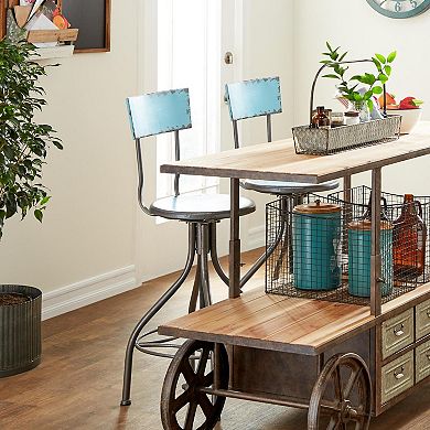 Stella & Eve Metal Bar Stool with Backrest