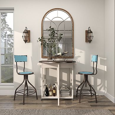 Stella & Eve Metal Bar Stool with Backrest