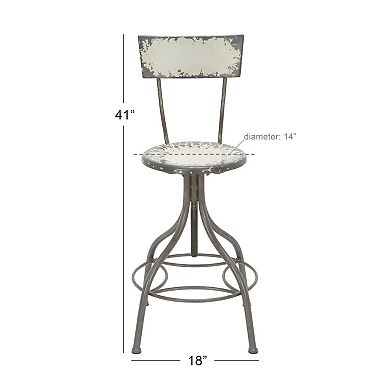 Stella & Eve Metal Bar Stool with Backrest