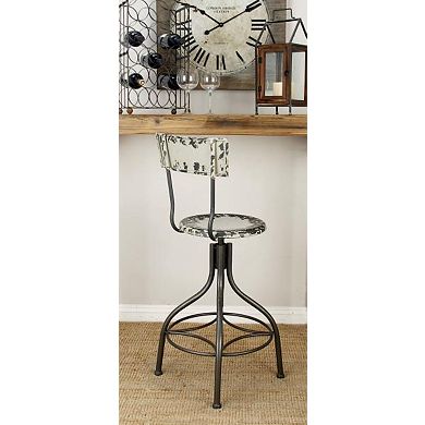 Stella & Eve Metal Bar Stool with Backrest