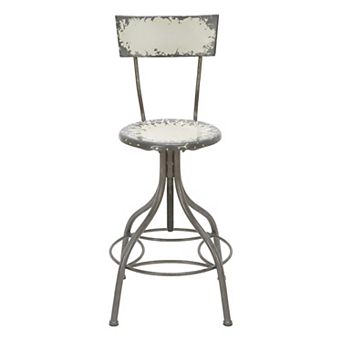 Stella & Eve Metal Bar Stool with Backrest