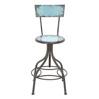 Stella & Eve Metal Bar Stool with Backrest