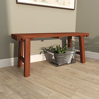 Stella & Eve Wood Handmade Natural Entryway Bench
