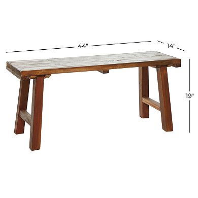Stella & Eve Wood Handmade Natural Entryway Bench