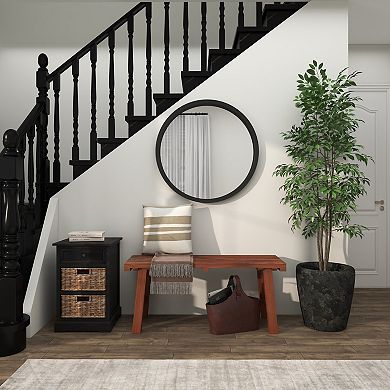Stella & Eve Wood Handmade Natural Entryway Bench