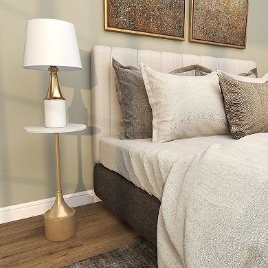 Stella & Eve Metal Accent Table with Marble Top