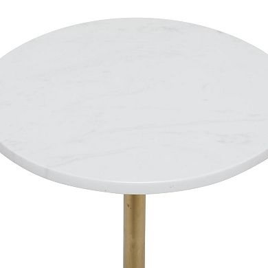 Stella & Eve Metal Accent Table with Marble Top